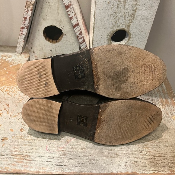 Free People Black Distressed Womens Lace up Boots Size 41/8.5 - Picture 7 of 10